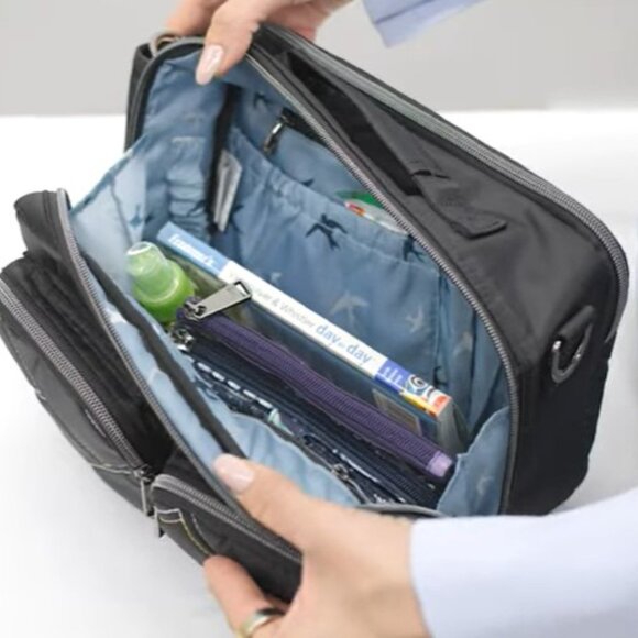 LUG Rider Crossbody Bag - Black with Rainbow Stitch - Picture 6 of 10